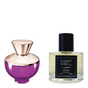 Духи 55 мл, серия "Grace" c аналогом Versace, Versace Pour Femme Dylan Purple. Товар на фото справа, слева - пример оригинального флакона.