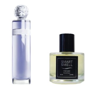 Духи 55 мл, серия "Grace" c аналогом Rochas, Les Cascades de Rochas Songe d’Iris. Товар на фото справа, слева - пример оригинального флакона.