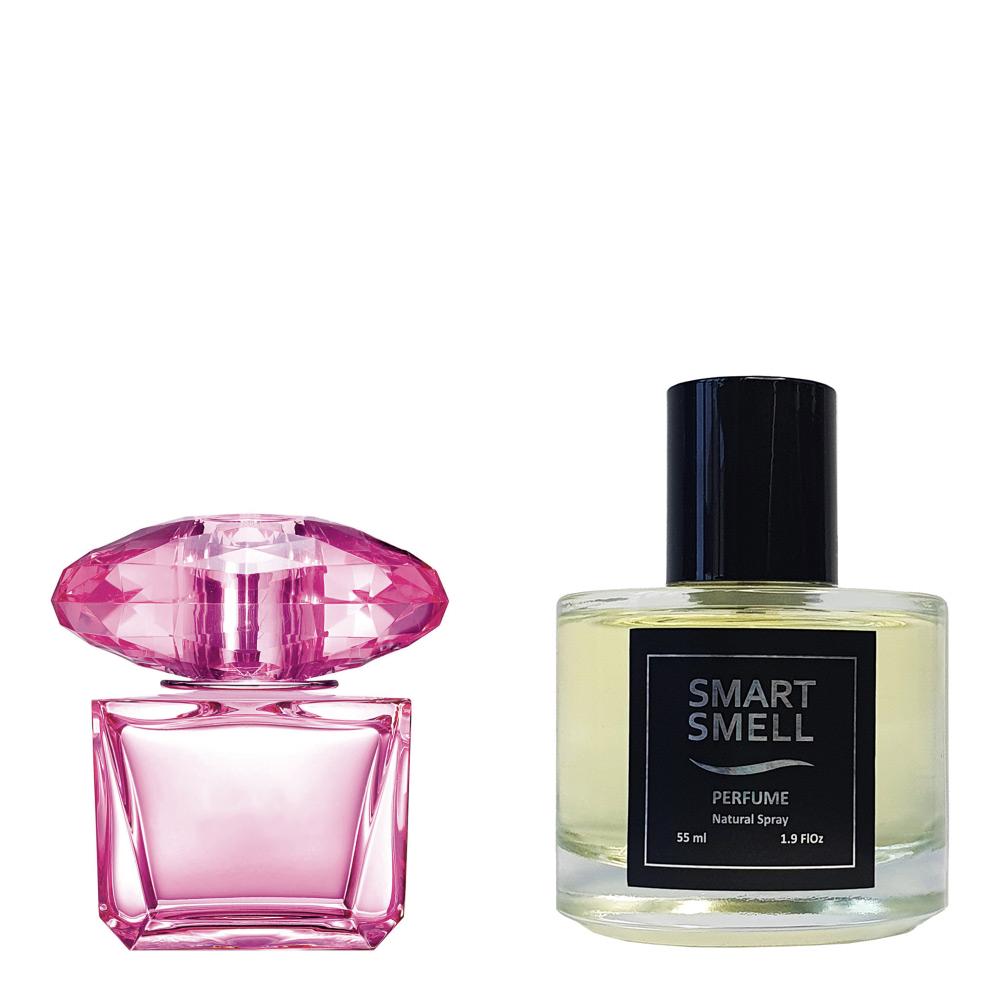 Духи 55 мл, серия "Grace" c аналогом Versace, Bright Crystal Absolu. Товар на фото справа, слева - пример оригинального флакона.