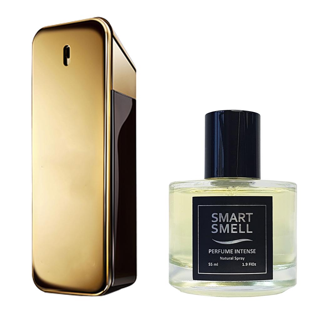 Духи-интенс в стекле 55 мл c аналогом Paco Rabanne, 1 Million. Товар на фото справа, слева - пример оригинального флакона.