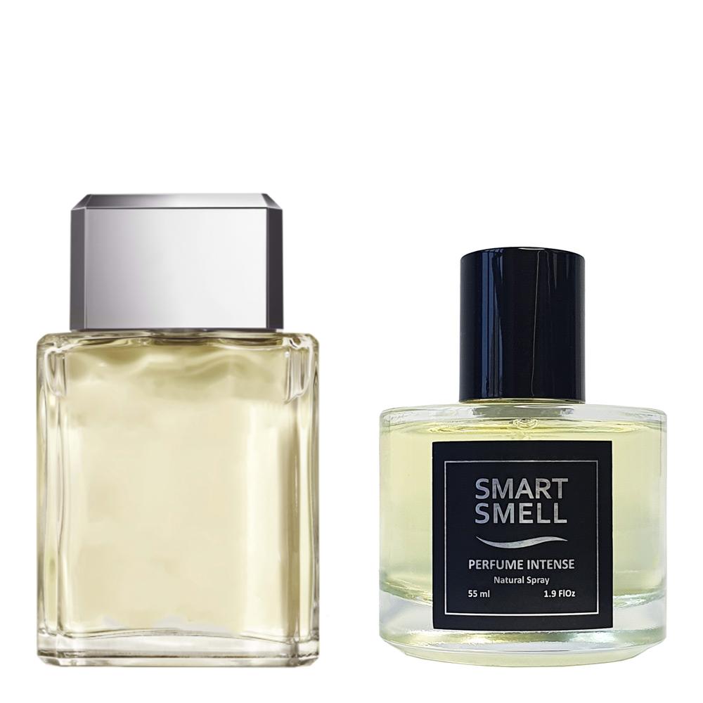 Духи-интенс в стекле 55 мл c аналогом Chanel, Egoiste Platinum. Товар на фото справа, слева - пример оригинального флакона.