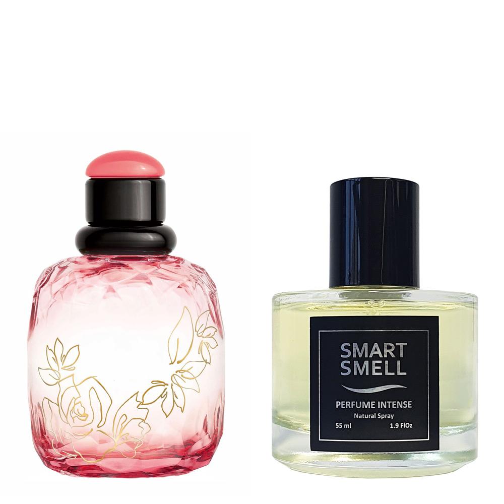 Духи-интенс в стекле 55 мл c аналогом Yves Saint Laurent, Paris Premieres Roses 2014. Товар на фото справа, слева - пример оригинального флакона.