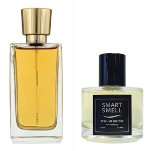 Духи-интенс в стекле  55 мл c аналогом Lancome, Magie Noire. Товар на фото справа, слева - пример оригинального флакона.