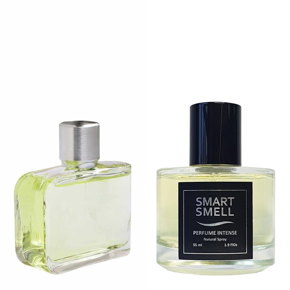 Духи-інтенс у склі 55 мл з аналогом Lacoste, Essential. Товар на фото праворуч, ліворуч - приклад орігінального флакону.