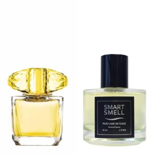 Духи-интенс в стекле  55 мл c аналогом Versace, Yellow Diamond. Товар на фото справа, слева - пример оригинального флакона.