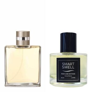 Духи-интенс в стекле  55 мл c аналогом Chanel, Allure Homme. Товар на фото справа, слева - пример оригинального флакона.