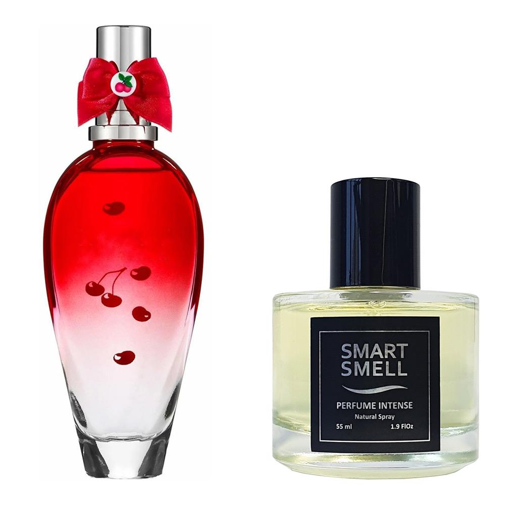 Духи-інтенс у склі 55 мл з аналогом Escada, Cherry in the Air. Товар на фото праворуч, ліворуч - приклад орігінального флакону.