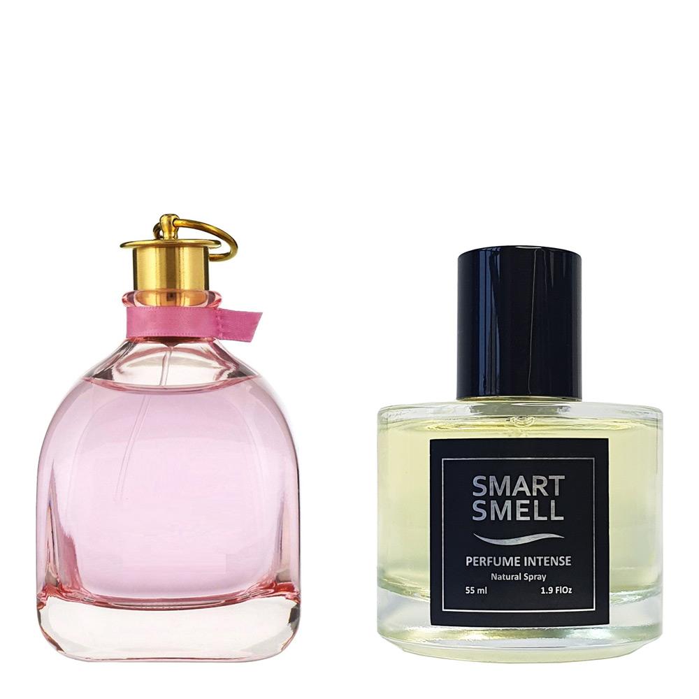 Духи-интенс в стекле 55 мл c аналогом Lanvin, Rumeur 2 Rose. Товар на фото справа, слева - пример оригинального флакона.