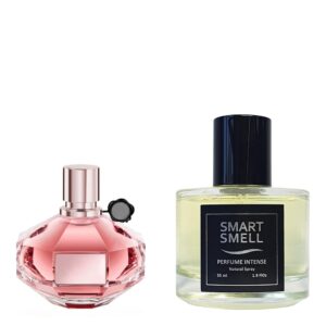 Духи-интенс в стекле  55 мл c аналогом Viktor&Rolf, Flowerbomb Nectar. Товар на фото справа, слева - пример оригинального флакона.