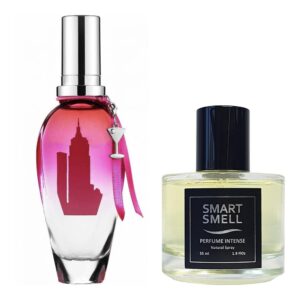 Духи-интенс 55 мл, серия "Grace" c аналогом Escada, Sexy Graffiti 2002. Товар на фото справа, слева - пример оригинального флакона.