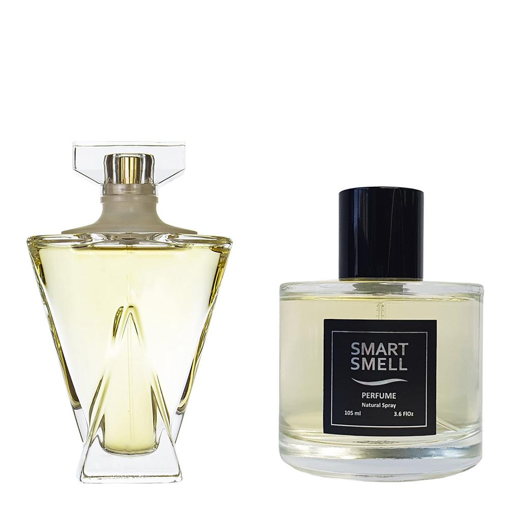 Духи у склі 105 мл з аналогом Guerlain, Champs Elysees. Товар на фото праворуч, ліворуч - приклад орігінального флакону.