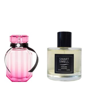 Духи в стекле 105 мл c аналогом Victoria's Secret, Bombshell. Товар на фото справа, слева - пример оригинального флакона.