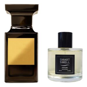 Духи у склі 105 мл з аналогом Tom Ford, Tobacco Vanille. Товар на фото праворуч, ліворуч - приклад орігінального флакону.