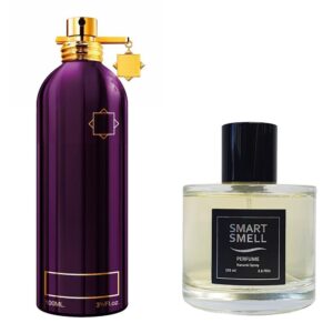 Духи в стекле 105 мл c аналогом Montale, Dark Purple. Товар на фото справа, слева - пример оригинального флакона.