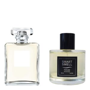 Духи у склі 105 мл з аналогом Chanel, Chanel №5 L'Eau. Товар на фото праворуч, ліворуч - приклад орігінального флакону.