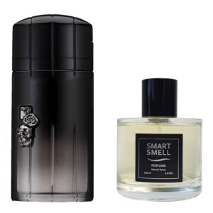 Духи у склі 105 мл з аналогом Paco Rabanne, Black XS L'Exces for Him. Товар на фото праворуч, ліворуч - приклад орігінального флакону.