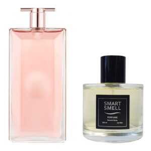 Духи в стекле 105 мл c аналогом Lancome, Idole. Товар на фото справа, слева - пример оригинального флакона.