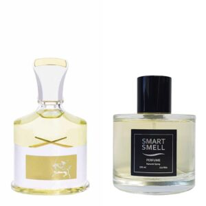 Духи у склі 105 мл з аналогом Creed, Aventus for Her. Товар на фото праворуч, ліворуч - приклад орігінального флакону.