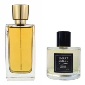 Духи в стекле 105 мл c аналогом Lancome, Magie Noire. Товар на фото справа, слева - пример оригинального флакона.