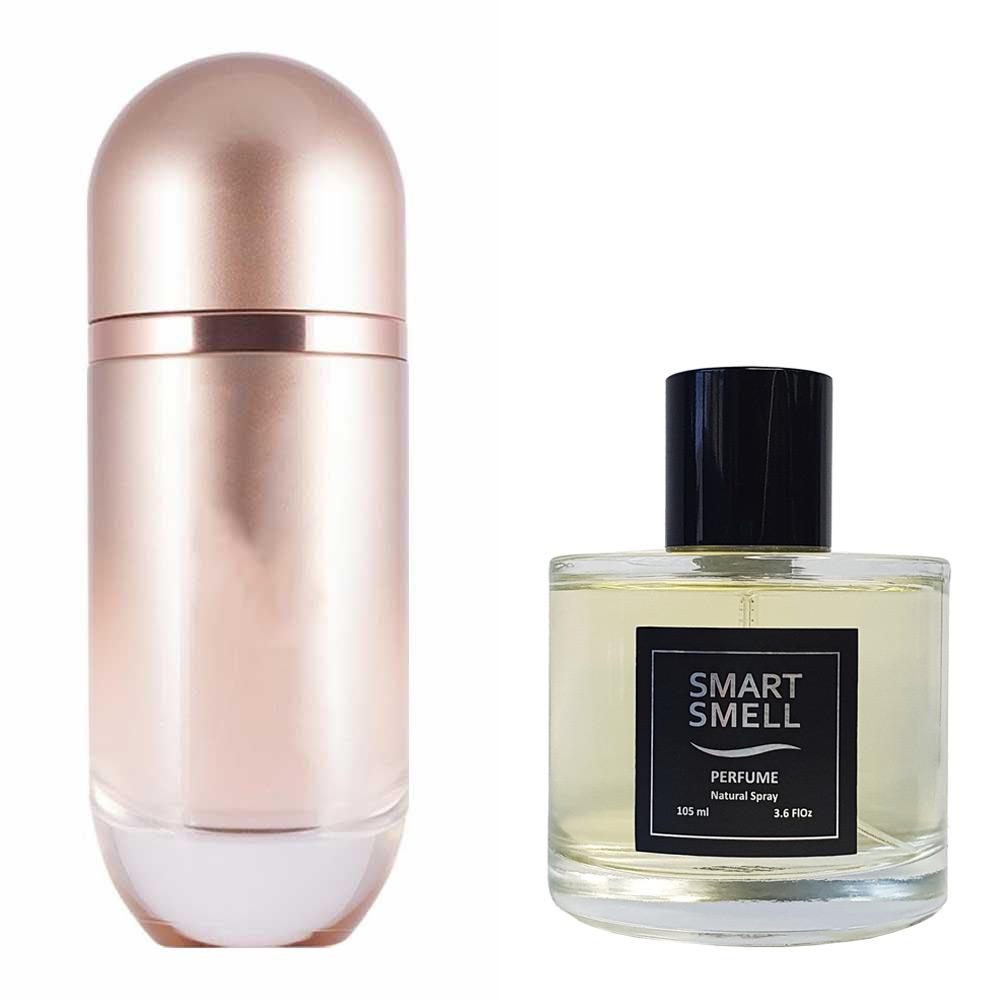 Духи в стекле 105 мл c аналогом Carolina Herrera, 212 VIP Rose. Товар на фото справа, слева - пример оригинального флакона.