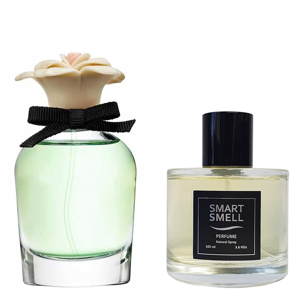 Духи в стекле 105 мл c аналогом Dolce&Gabbana, Dolce. Товар на фото справа, слева - пример оригинального флакона.