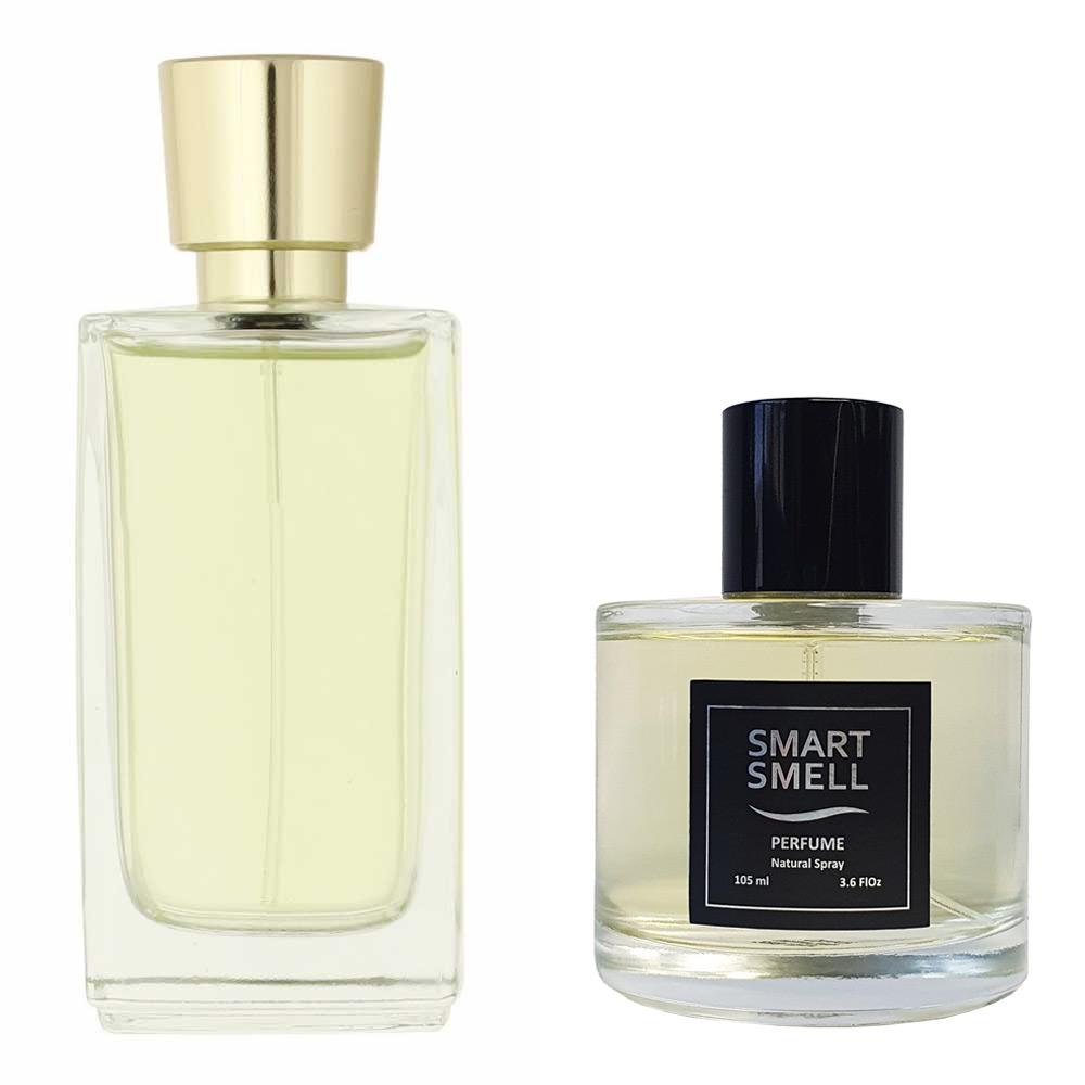 Духи у склі 105 мл з аналогом Lancome, Climat. Товар на фото праворуч, ліворуч - приклад орігінального флакону.