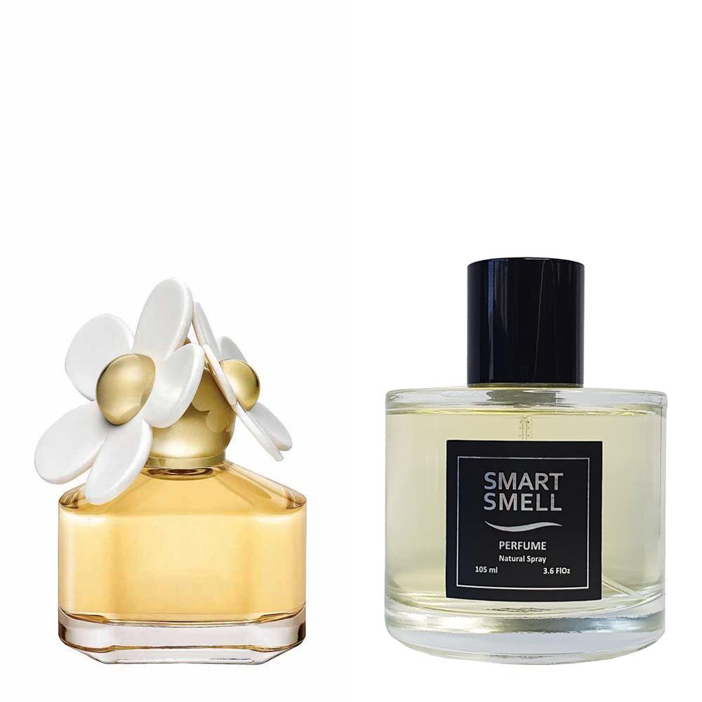 Духи в стекле 105 мл c аналогом Marc Jacobs, Daisy. Товар на фото справа, слева - пример оригинального флакона.