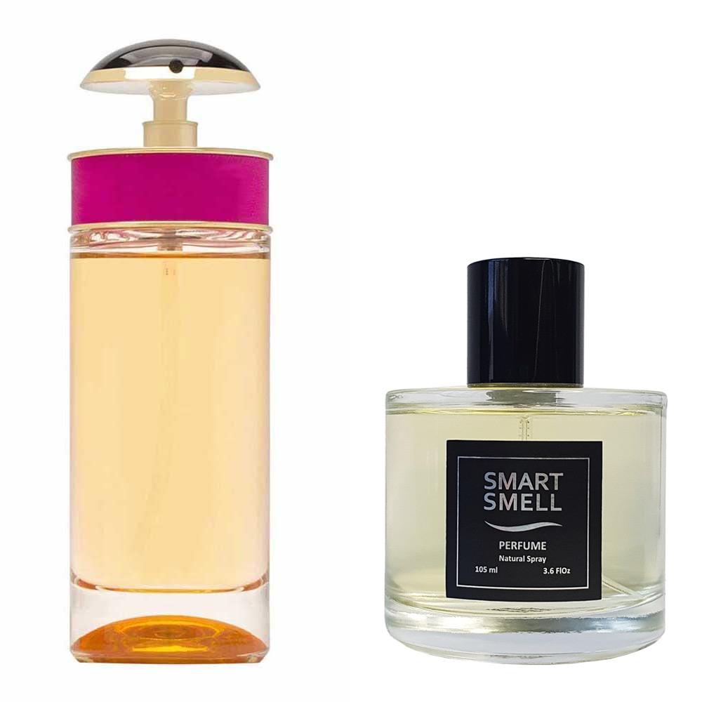 Духи в стекле 105 мл c аналогом Prada, Prada Candy. Товар на фото справа, слева - пример оригинального флакона.