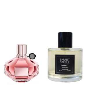 Духи в стекле 105 мл c аналогом Viktor&Rolf, Flowerbomb Nectar. Товар на фото справа, слева - пример оригинального флакона.