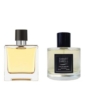 Парфюмерная вода в стекле 105 мл c аналогом Hermes, Terre d'Hermes. Товар на фото справа, слева - пример оригинального флакона.