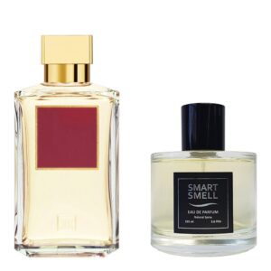 Парфюмерная вода в стекле 105 мл c аналогом Maison Francis Kurkdjian, Baccarat Rouge 540. Товар на фото справа, слева - пример оригинального флакона.