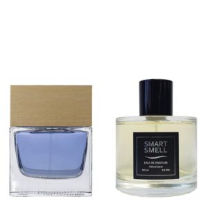 Парфюмерная вода в стекле 105 мл c аналогом Gucci, Gucci Pour Homme II. Товар на фото справа, слева - пример оригинального флакона.