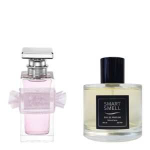 Парфюмерная вода в стекле 105 мл c аналогом Lanvin, Jeanne Lanvin. Товар на фото справа, слева - пример оригинального флакона.