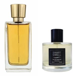 Парфюмерная вода в стекле 105 мл c аналогом Lancome, Magie Noire. Товар на фото справа, слева - пример оригинального флакона.