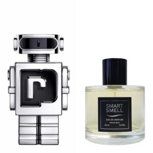 Парфумерна вода у склі 105 мл з аналогом Paco Rabanne, Phantom. Товар на фото праворуч, ліворуч - приклад орігінального флакону.