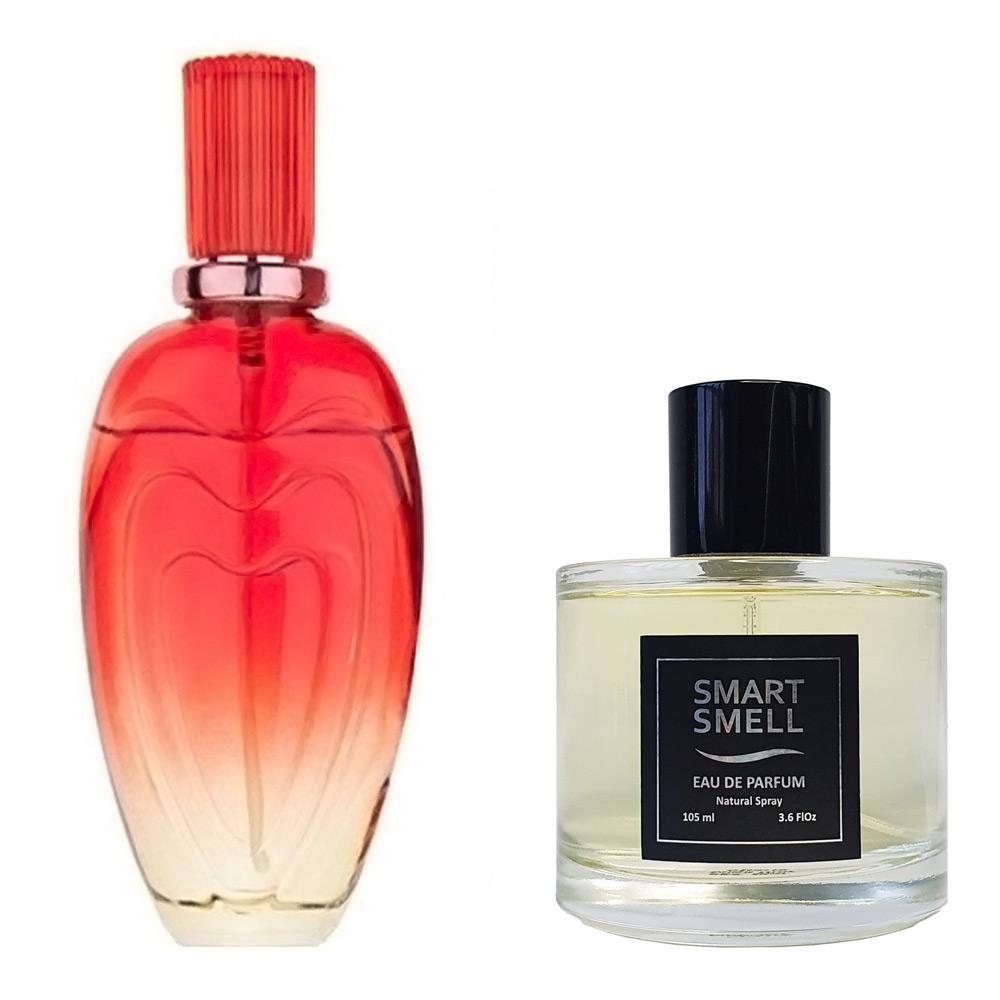 Парфумерна вода у склі 105 мл з аналогом Escada, Tropical Punch. Товар на фото праворуч, ліворуч - приклад орігінального флакону.