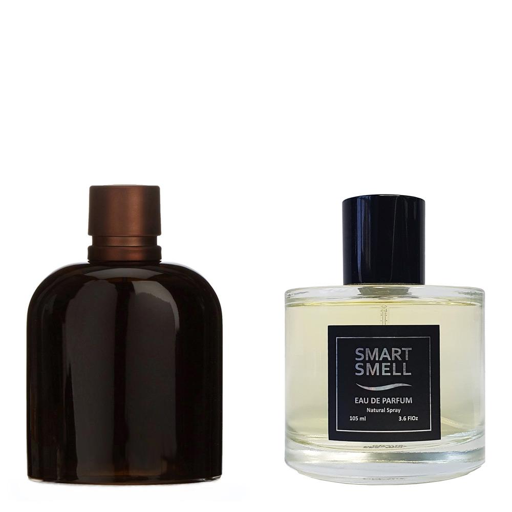 Парфумерна вода у склі 105 мл з аналогом Dolce&Gabbana, D&G pour Homme Intenso. Товар на фото праворуч, ліворуч - приклад орігінального флакону.