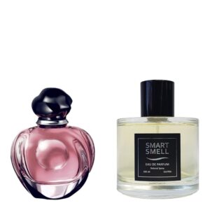 Парфюмерная вода 105 мл, серия "Grace" c аналогом Christian Dior, Poison Girl. Товар на фото справа, слева - пример оригинального флакона.