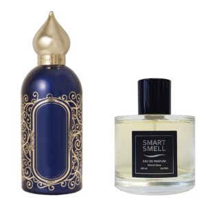 Парфюмерная вода 105 мл, серия "Grace" c аналогом Attar Collection, Azora. Товар на фото справа, слева - пример оригинального флакона.