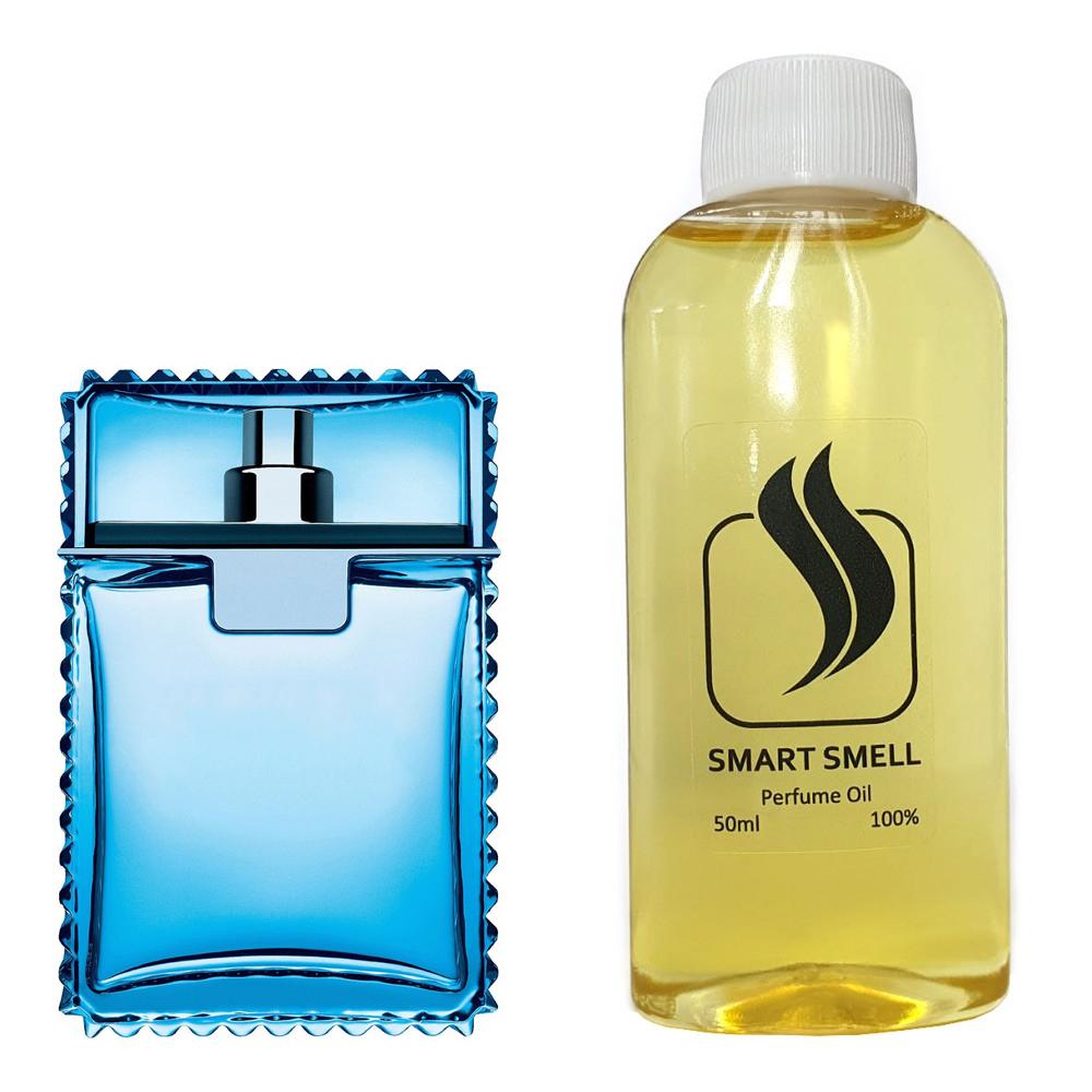 Парфюмерный концентрат 50 мл c аналогом Versace, Versace Man Eau Fraiche. Товар на фото справа, слева - пример оригинального флакона.