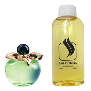 Парфюмерный концентрат 50 мл c аналогом Nina Ricci, Bella. Товар на фото справа, слева - пример оригинального флакона.