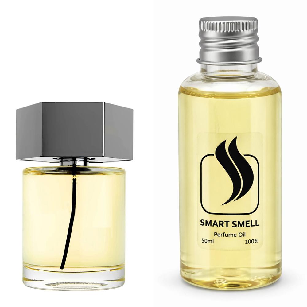 Парфюмерный концентрат 50 мл c аналогом Yves Saint Laurent, L'Homme. Товар на фото справа, слева - пример оригинального флакона.