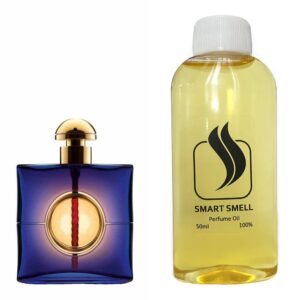 Парфюмерный концентрат  50 мл c аналогом Yves Saint Laurent, Belle d'Opium. Товар на фото справа, слева - пример оригинального флакона.