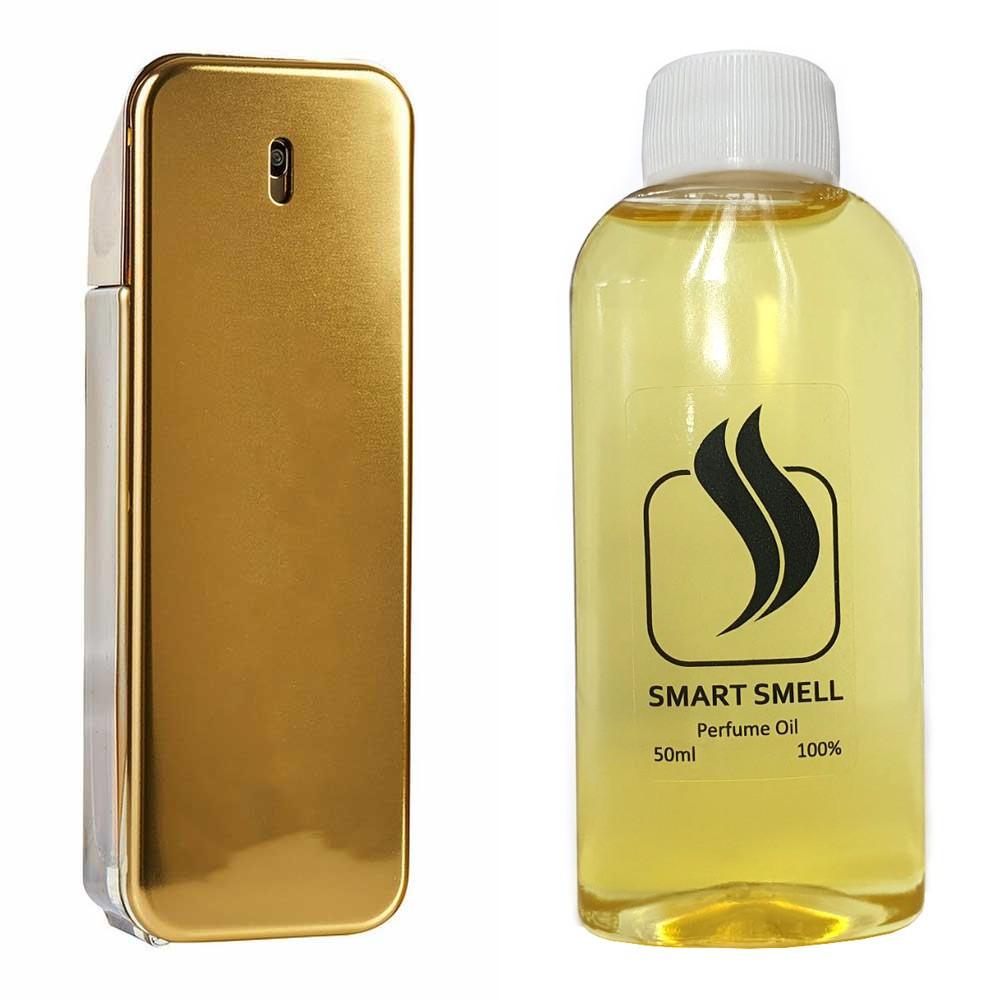 Парфюмерный концентрат 50 мл c аналогом Paco Rabanne, 1 Million Intense. Товар на фото справа, слева - пример оригинального флакона.