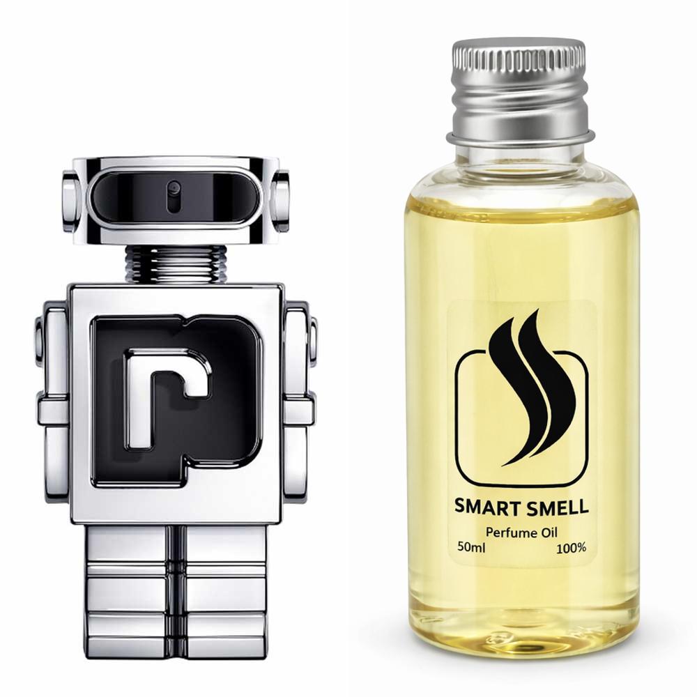 Парфюмерный концентрат 50 мл c аналогом Paco Rabanne, Phantom. Товар на фото справа, слева - пример оригинального флакона.