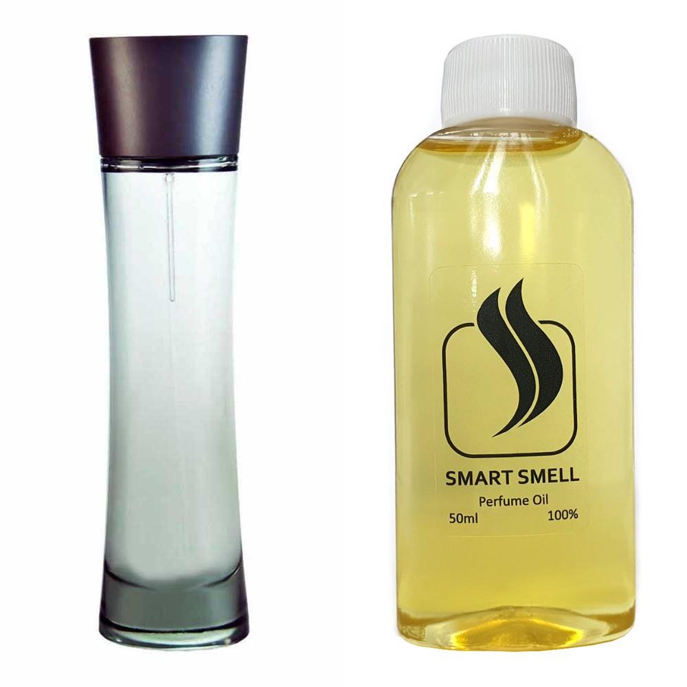 Парфюмерный концентрат 50 мл c аналогом Giorgio Armani, Armani Mania for Men. Товар на фото справа, слева - пример оригинального флакона.