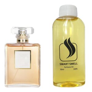 Парфюмерный концентрат  50 мл c аналогом Coco Mademoiselle Intense, Chanel. Товар на фото справа, слева - пример оригинального флакона.