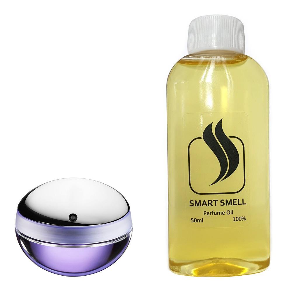 Парфюмерный концентрат 50 мл c аналогом Paco Rabanne, Ultraviolet Woman. Товар на фото справа, слева - пример оригинального флакона.