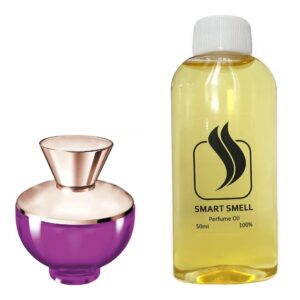 Парфюмерный концентрат 50 мл c аналогом Versace, Versace Pour Femme Dylan Purple. Товар на фото справа, слева - пример оригинального флакона.